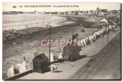 Cartes postales Les Sables D'Olonne Vue generale de la Plage