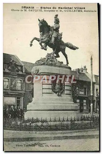 Cartes postales Denain Statue du Marechal Villars