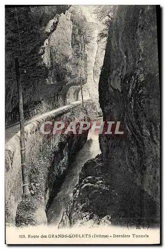 Cartes postales Route des Grands Goulets Derniers Tunnels