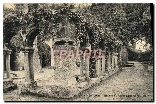 Ansichtskarte AK Saint Emilion Ruines du cloitre des Cordeliers