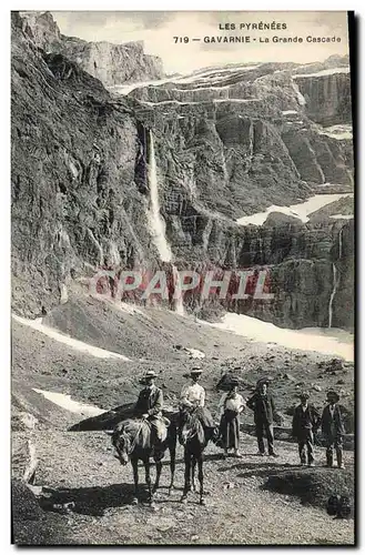 Cartes postales Gavarnie La Grande Cascade Chevaux