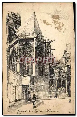 Cartes postales Chevet de l&#39eglise St Gervais