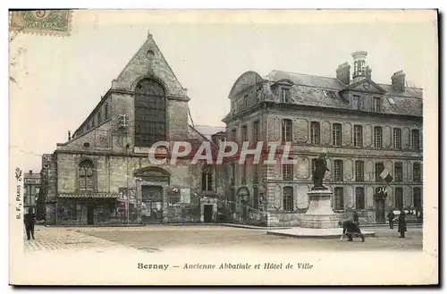 Cartes postales Bernay Ancienne Abbatiale et Hotel de Ville