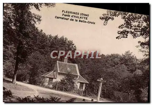 Cartes postales Fleurines Foret d&#39Halatte Route de Fleurines au Carrefour de la Belle Croix