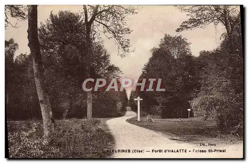 Cartes postales Fluerines Foret d'Halatte Poteau St Priest