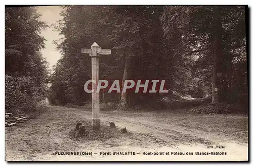 Cartes postales Fleurines Foret d'Halatte Ront Point et Poteau des Blancs Sablons
