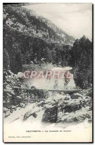 Ansichtskarte AK Cauterets La Cascade de Lutour