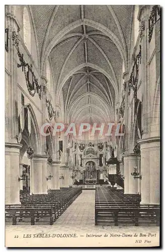 Cartes postales Les Sables D&#39Olonne Interieur de Notre Dame