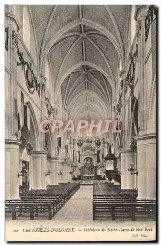 Cartes postales Les Sables D'Olonne Interieur de Notre Dame