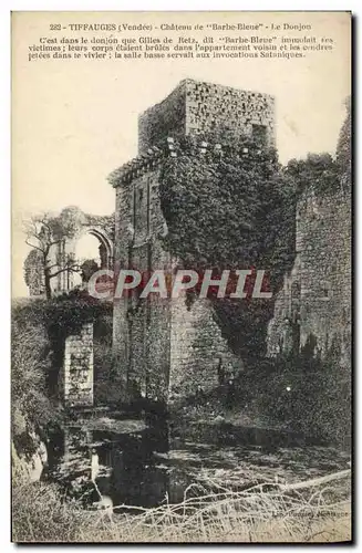 Cartes postales Tiffauges Chateau de Barbe Bleue Le donjon