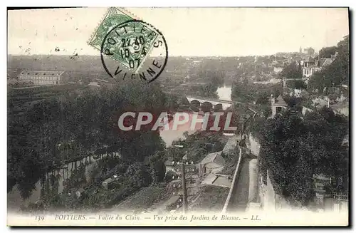 Cartes postales Poitiers Vallee du Clain Vue prise des jardins de Blossac