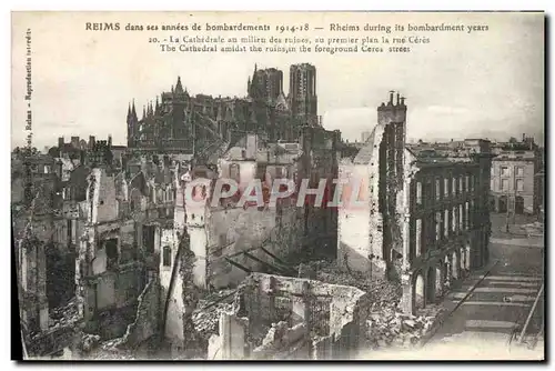 Ansichtskarte AK Reims Dans Ses Annees de Bombardements Cathedrale