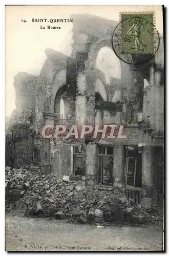 Cartes postales Saint Quentin La Bourse Militaria