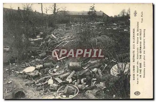 Cartes postales Dans L&#39Oise Retraite Des Allemands Plaine de Beaulieu Militaria