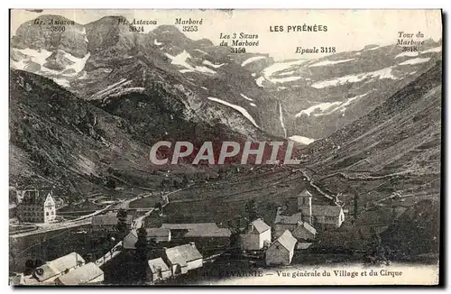 Cartes postales Gavarnie Vue Generale du Village et du Cirque