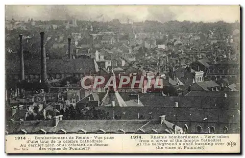 Ansichtskarte AK Reims Bombardement Vue Prise d&#39une tour de la celebre cathedrale