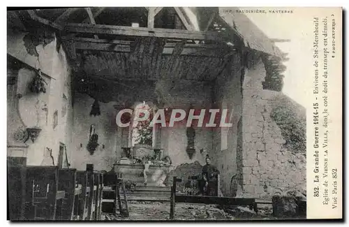 Cartes postales Environs de Ste Menehould Eglise de Vienne la Ville Militaria