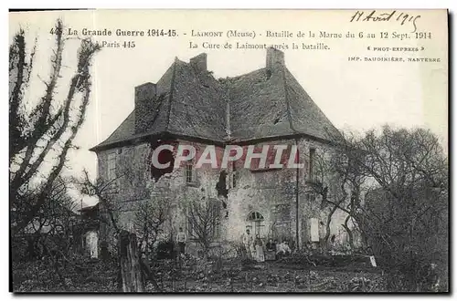 Cartes postales La Grande Guerre Laimont Bataille de la Marne Le cure de laimont apres la bataille Militaria