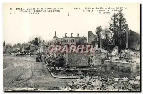 Cartes postales Sermaize Les Bains La place Militaria