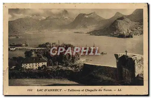 Cartes postales Lac D&#39Annecy Talloires et Chapelle du Toron