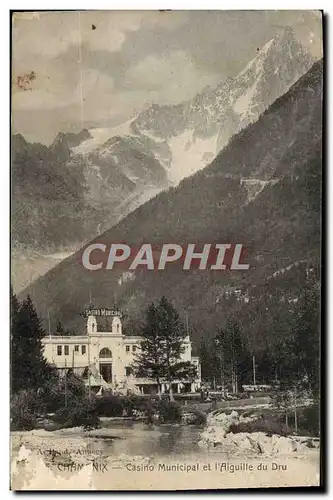 Cartes postales Chamonix Casino Municipal et l&#39Aiguille du Dru