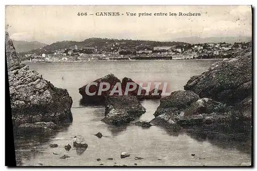 Cartes postales Cannes Vue Prise entre les Rochers