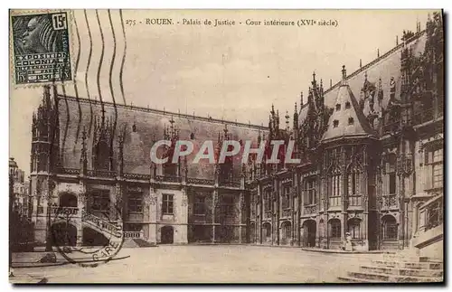 Cartes postales Rouen Palais de Justice Cour Interieure