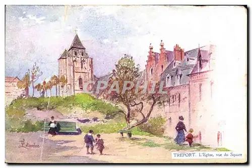 Cartes postales Treport L&#39Eglise Vue Du Square
