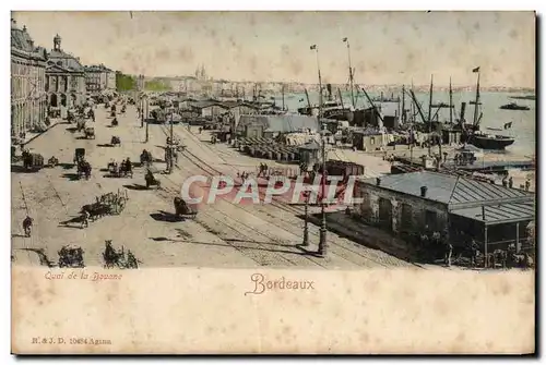 Cartes postales Boudeaux Quai de la Douane Bateaux