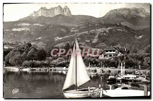 Cartes postales moderne Lac D&#39Annecy Le Port de Talloires Bateau