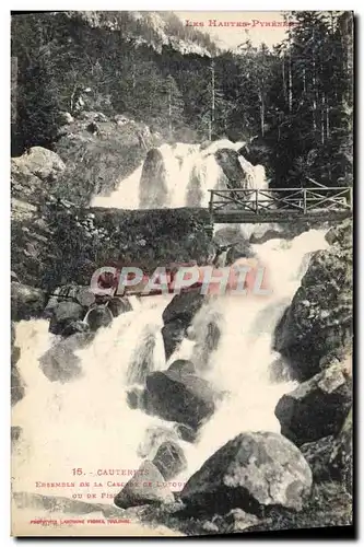 Ansichtskarte AK Cauterets Ensemble de la cascade de Lutour ou de Pisse Arros