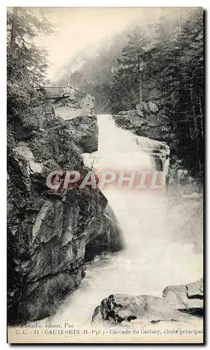 Cartes postales Cauterets Cascade du Cerisey chute principale