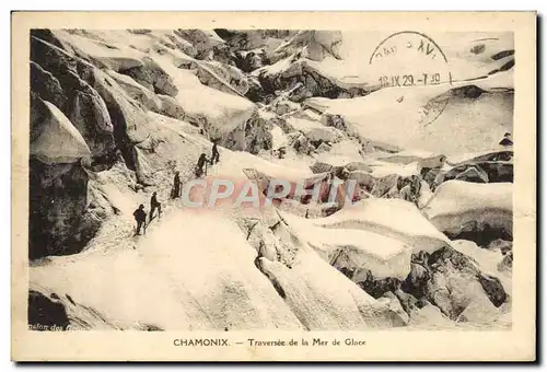 Cartes postales Chamonix Traversee de la Mer de Glace