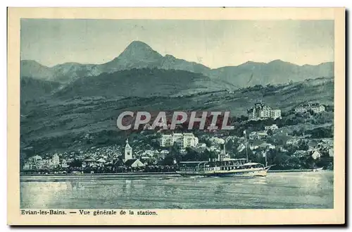 Cartes postales Evian les Bains Vue Generale de la Station Bateau