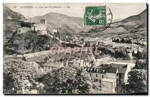 Cartes postales Lourdes Vue Vers le Chateau