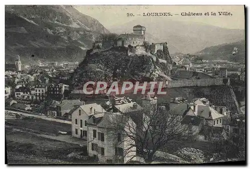 Cartes postales Lourdes Chateau et la ville