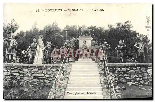 Cartes postales Lourdes 1ere station Calvaire