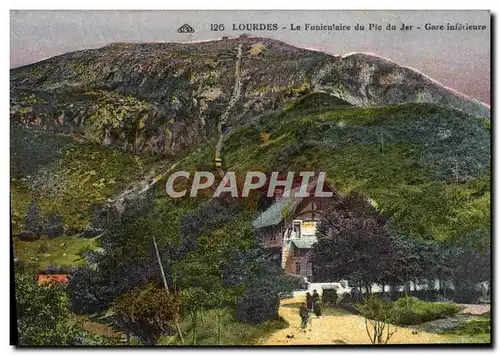 Cartes postales Lourdes Le Funiculaire du Pic du Jer Gare inferieure