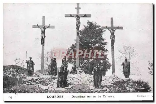 Cartes postales Lourdes Douzieme Station du Calvaire