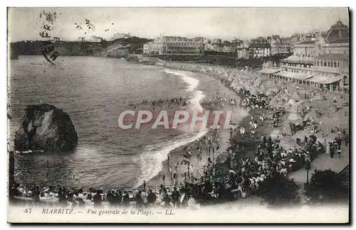 Cartes postales Biarritz Vue Generale de la Plage