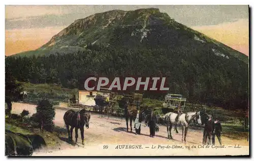 Ansichtskarte AK Auvergne Le Puy de Dome vu du Col de Ceyssat Caleche cheval