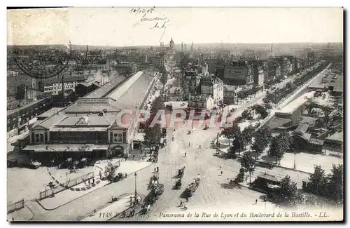 Ansichtskarte AK Paris Panorama de la Rue de Lyon et du Boulevard de la Bastille