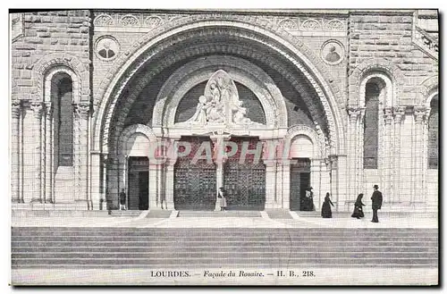 Cartes postales Lourdes Facade du Rosaire