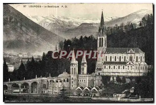 Cartes postales Lourdes La Basilique