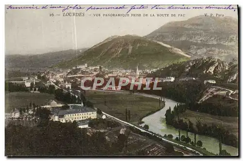 Ansichtskarte AK Lourdes Vue Panoramique Prise de la Route de Pau