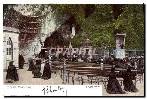 Ansichtskarte AK Lourdes La Grotte Miraculeuse