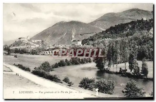 Cartes postales Lourdes Vue Generale et le Pic du Jer