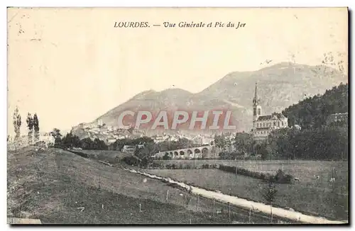 Cartes postales Lourdes Vue Generale et Pic du Jer