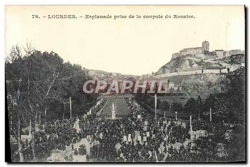 Cartes postales Lourdes Esplanade prise de la Coupole du Rosaire