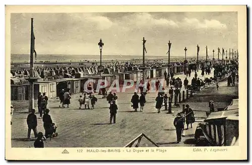 Cartes postales Malo Les Bains La Digue et la Plage